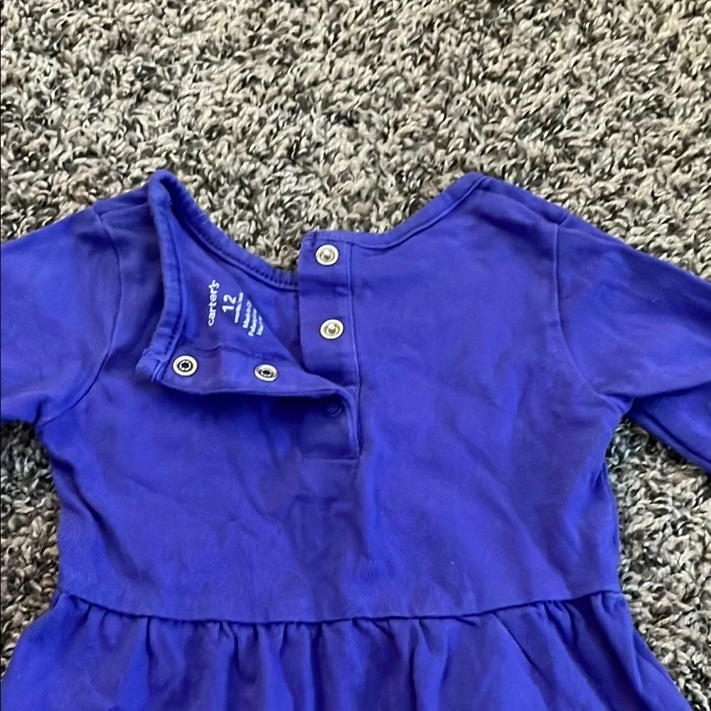 Carter's Violet Top and Light Gray Pants Set